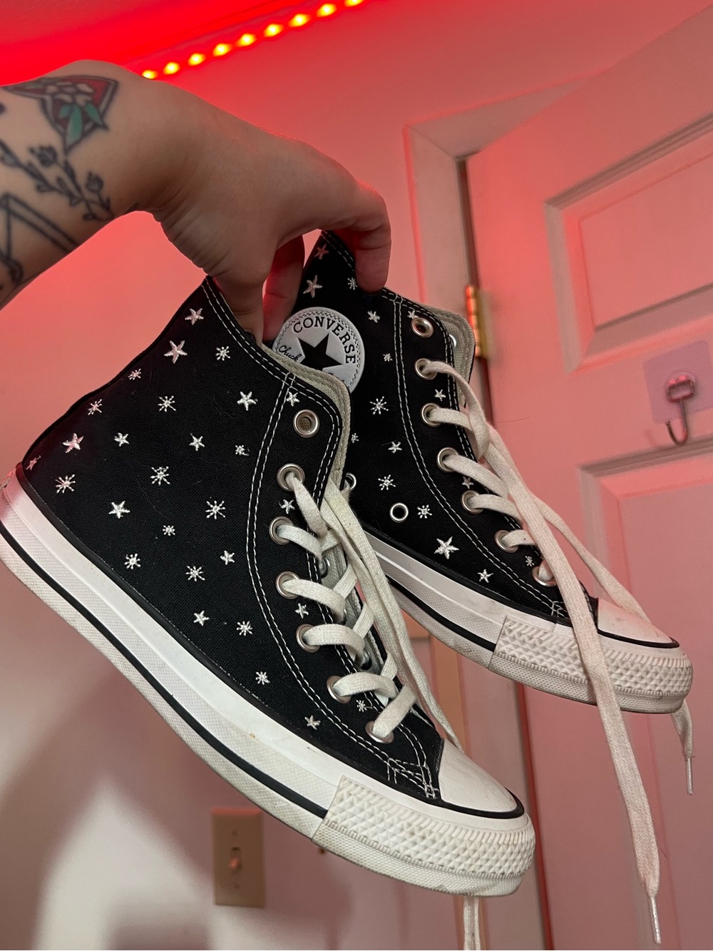 Embroidered Crystal Energy Converse